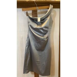 NWT HOKA Limited Dress Satin Gray Women’s Sz 0 $98 Cocktail Wedding